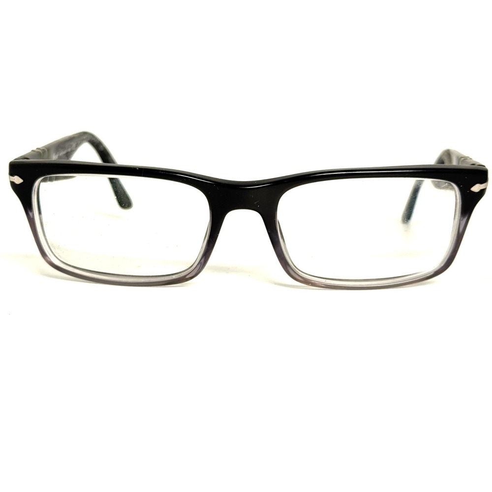 Persol Hand Made in Italy Black Fade Rectangular Eyeglasses Frames 22960
